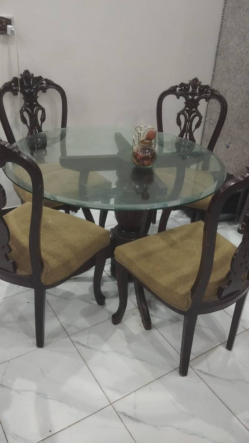 Dining table solid wood 4 seater 0