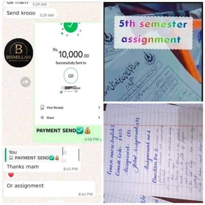 Hand Writing Assignment Work Available For Male And Females