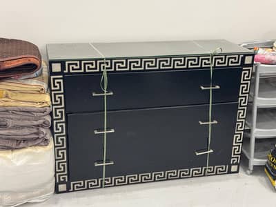 Double Bed with side tables and dressing ( without mattress)