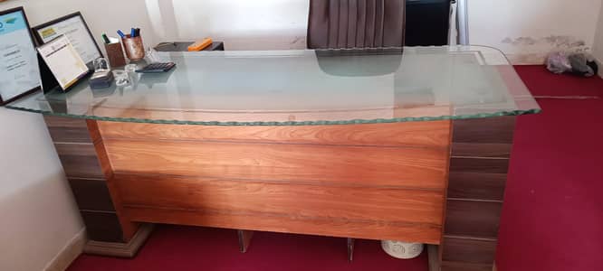 office desk with Glass Top