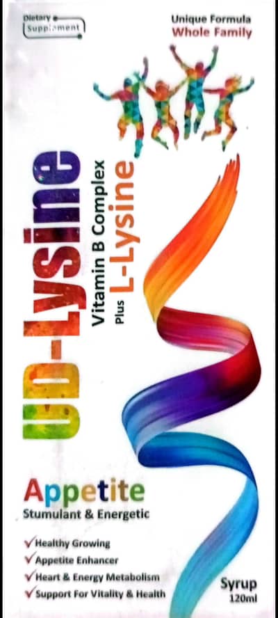 UD-Lysine Syp 120ml  245Rs (Unique Formula for Whole Family)