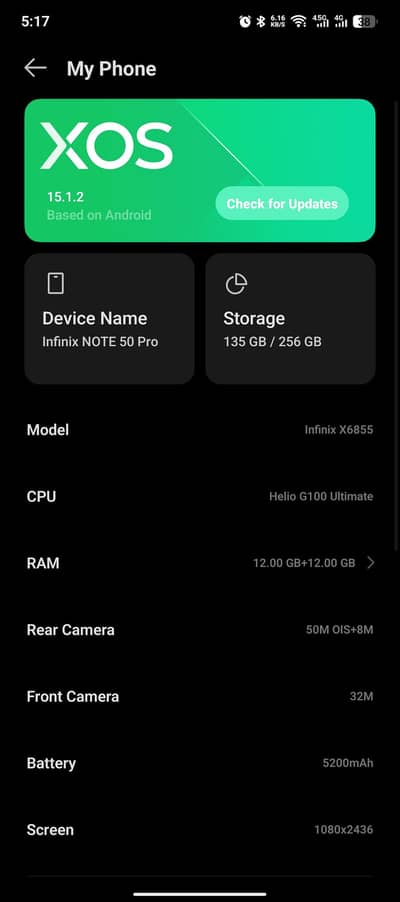 infinix note 50 pro with box charger 3 month warranty