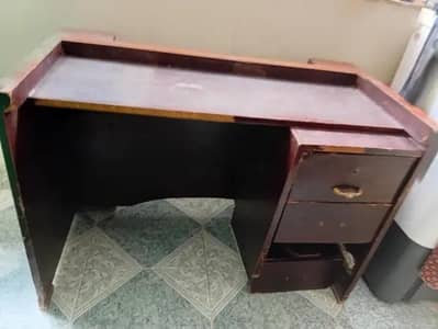 Urgent sale wooden table, study table, storage laptop table