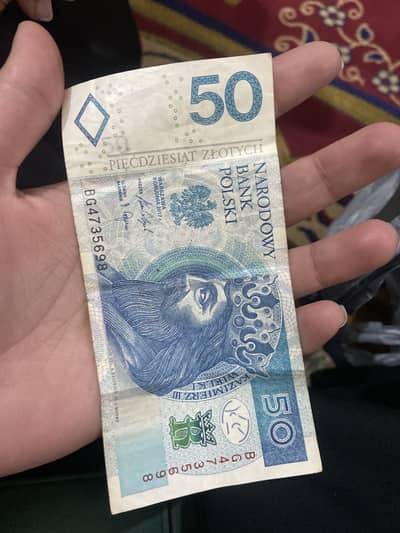 50 Polish Zloty Note for Sale 