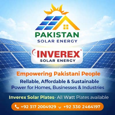 Pakistan Solar Energy | Inverex Solar Plates All Watt Available | Bes