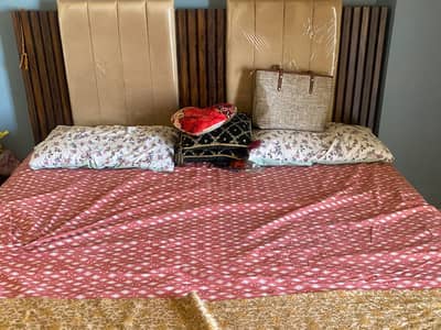 Bed with mattres and dressing table like cupboard