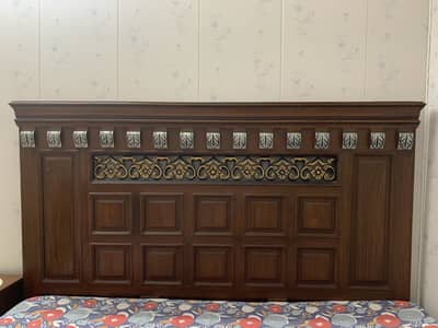 Double king size bed with side tables