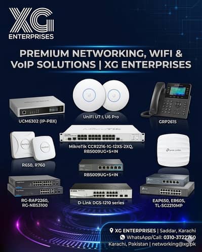 Enterprise Networking Hardware MikroTik, Ubiquiti UniFi & Grandstream