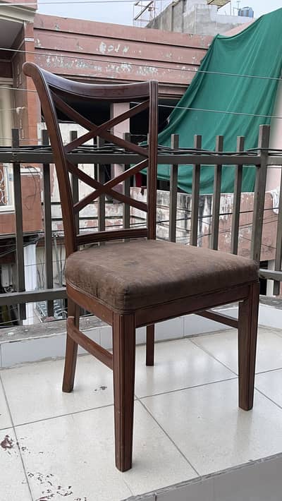 Wooden chairs total quantity ( 6 chairs ) 9/10 condition .