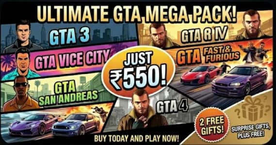 GTA San,ViceCity,GTA3,GTA4 sell with gifts for pc game computer laptop