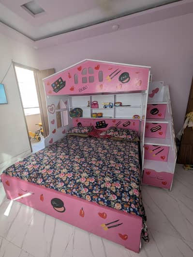 King Size kids Bunker Bed and wardrobe