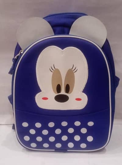 Blue Minnie Mouse Kids School Backpack 14*11"Polyester