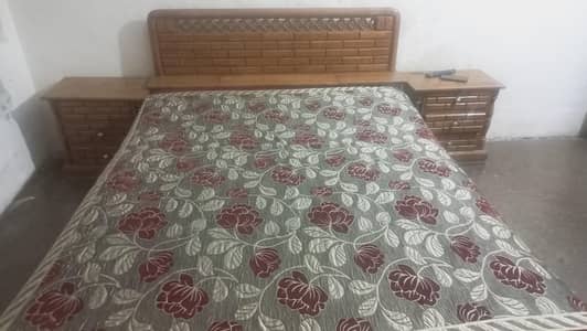 double bed wooden