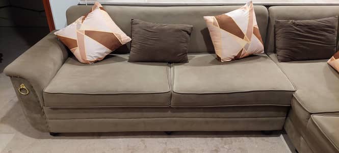 L shaped comfortable sofa