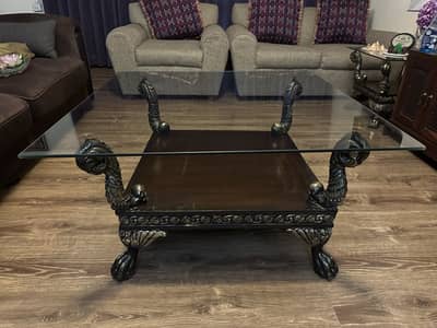 Wooden Centre Table plus 2 small