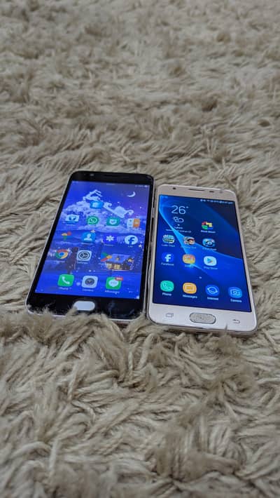 2 phones exchange Samsung j5 Prime and oppo f1s