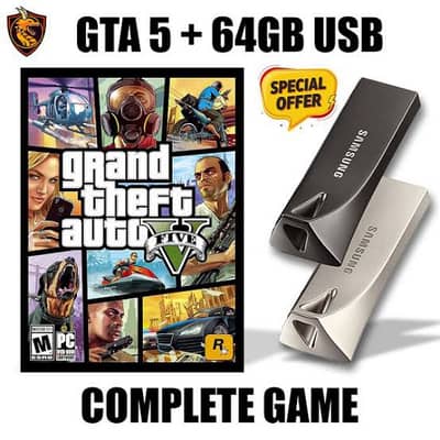 GTA 5 USB Game | Plug & Play | PC/Laptop Compatible | High Speed USB