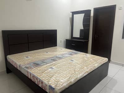 King Bed, Mattress (Molty Fom), Dressing, Almirah.