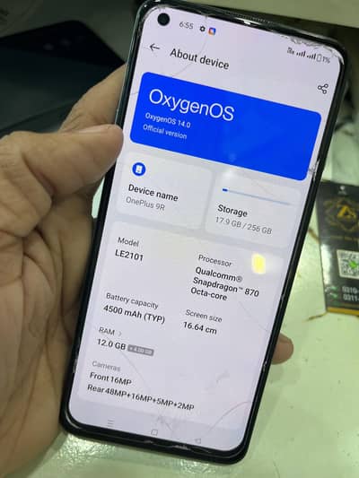 One plus 9r 12gb Ram 256gb Storage
