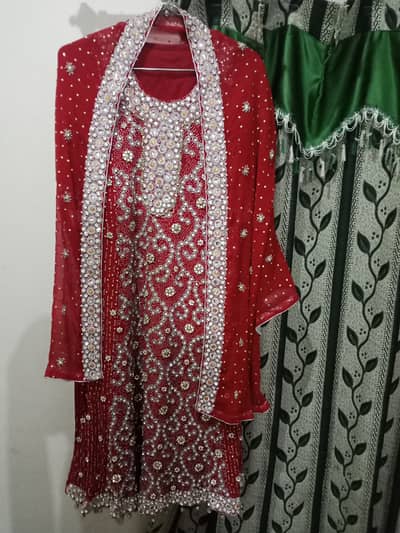 Bridal wedding dress red Color