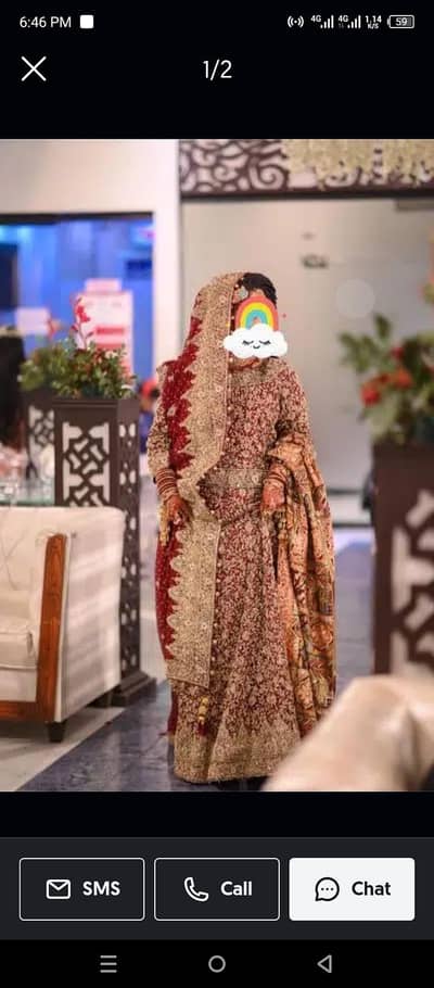 bridal lehenga just few hours used