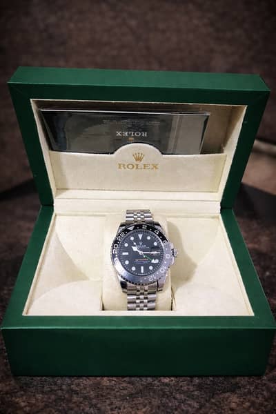 Roleex GMT Master II Stainless Steel Watch | Box & Papers