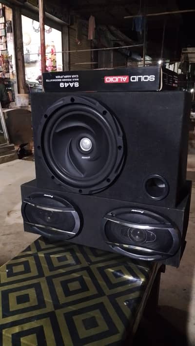 car amplifier and woofers complete set