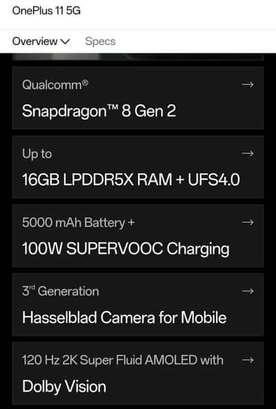 One Plus 11 16/512 Non PTA