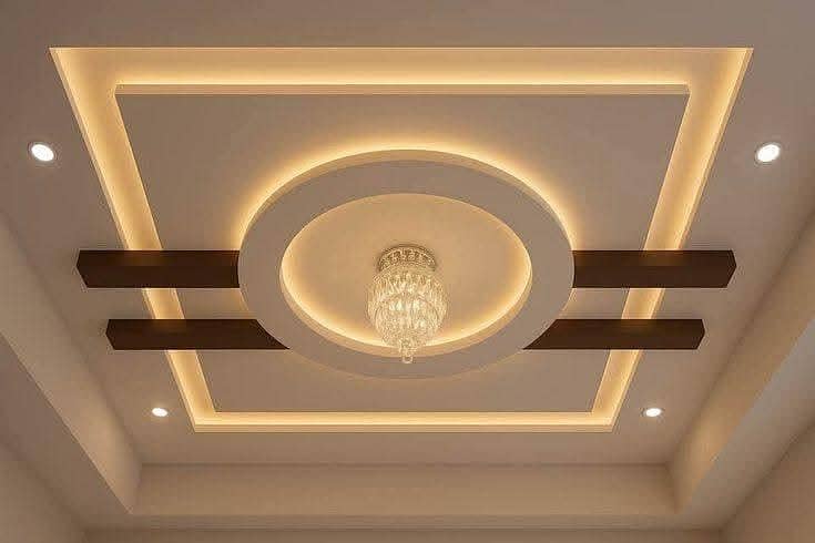 false ceiling | WPC & PVC Wall Panels | Media Wall & Ceiling Designs 1