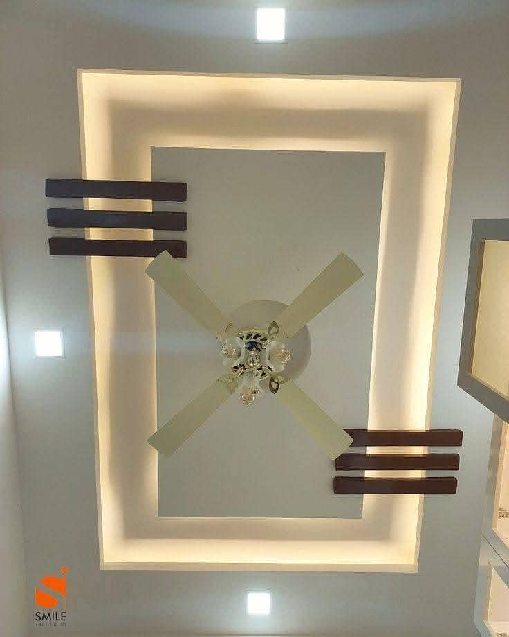 false ceiling | WPC & PVC Wall Panels | Media Wall & Ceiling Designs 2