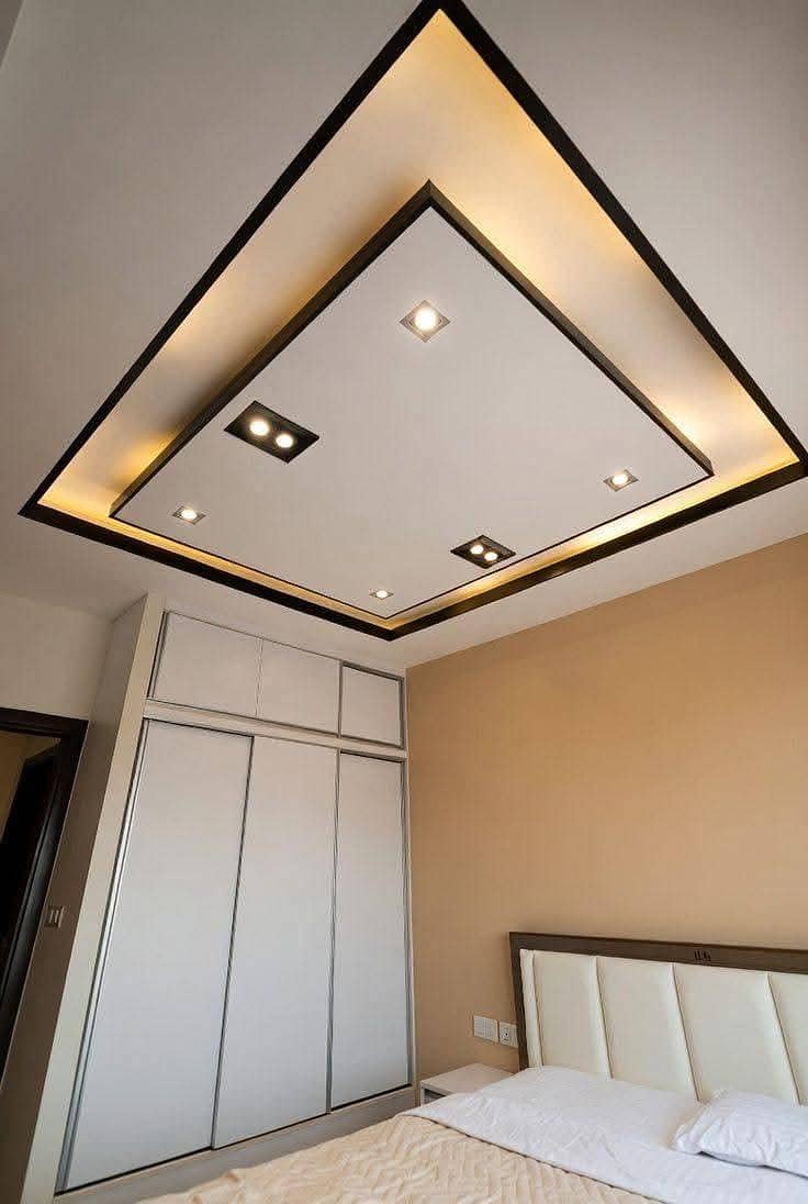 false ceiling | WPC & PVC Wall Panels | Media Wall & Ceiling Designs 4