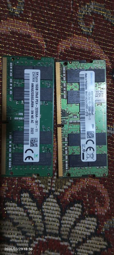 Do 16GB DDR4 Laptop RAM Samsung / Hynix 3200MHz