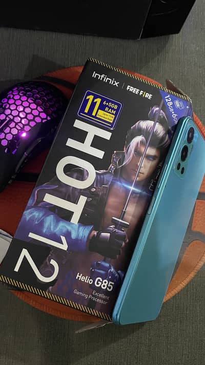 Infinx Hot 12  used phone with Box