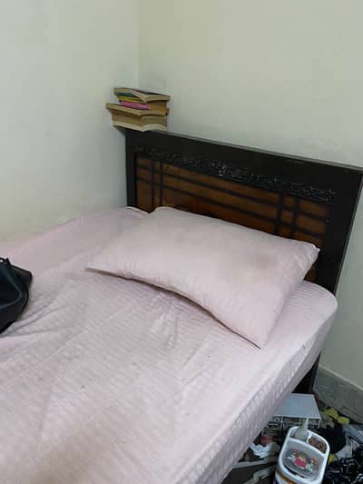 Bed with mattress