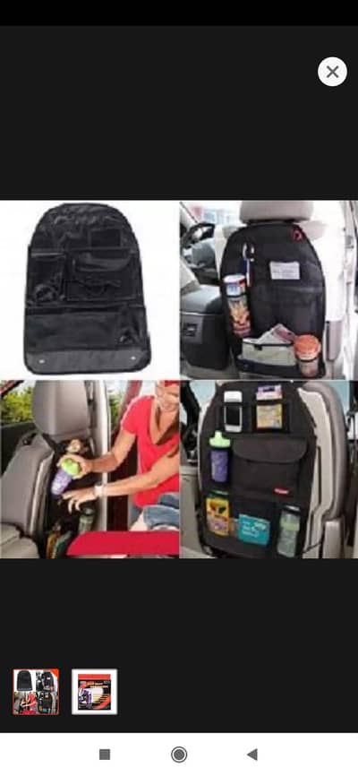 Back seats Organizer Storage Pockets Seat Back Protectors  Mats