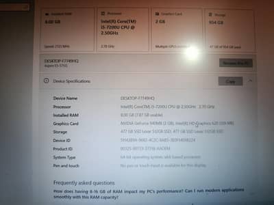 Acer Aspire Core i5 7th Generation