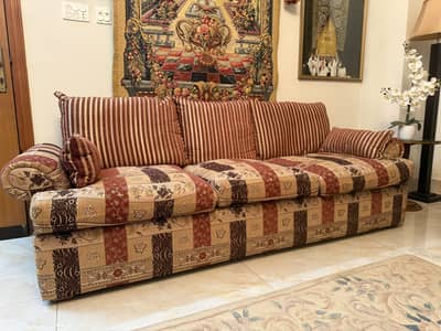 9 seater multicoloured sofa set with solid frame