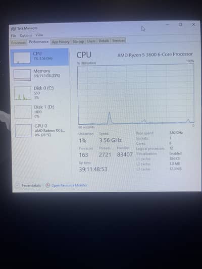 Gaming pc used rx 6600 ryzen 5 3600