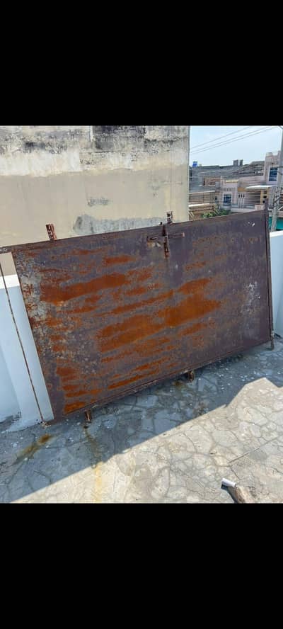 iron door with frame. best for construction sites temporary room