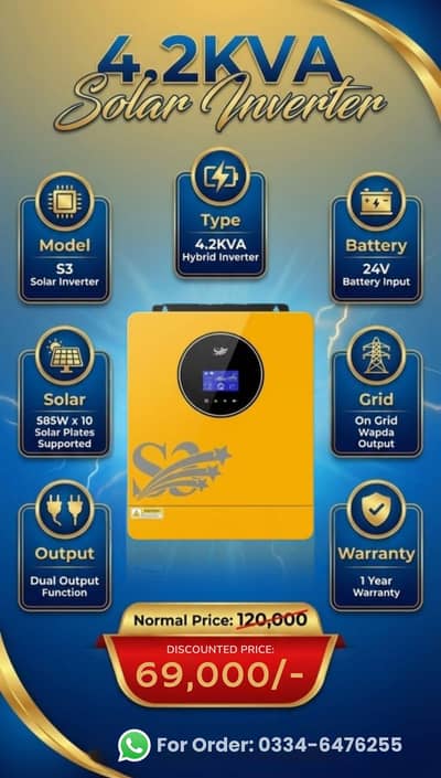 Solar Inverter | Hybrid Solar Inverter | 4.2kw | Inverter for Sale