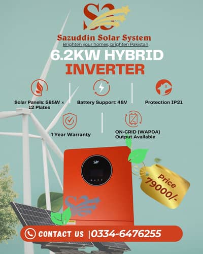 Hybrid Solar Inverter | S3 Solar Inverter | 6.2kw | Inverter for Sale