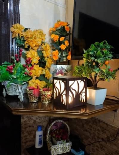 WOODEN TABLE LAMP BROWN COLOUR