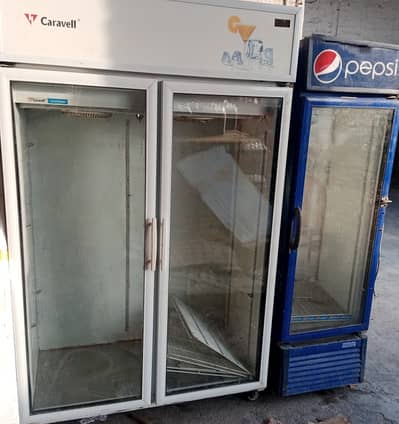 Chiller, V Zee cooler double door, Pepsi single door cold drink chille