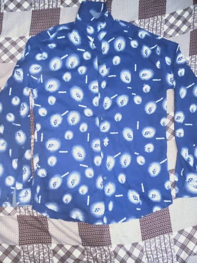 New Balance Men's Navy Halo-Print Button-Down Shirt