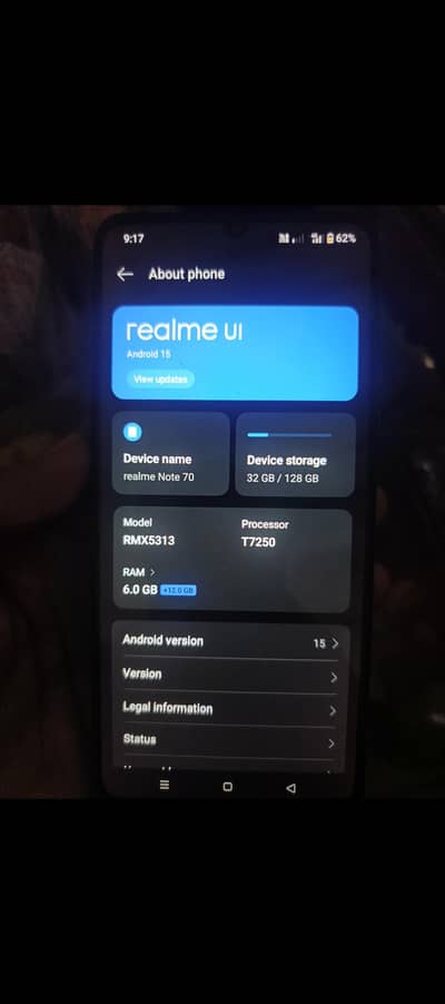 Realme note70