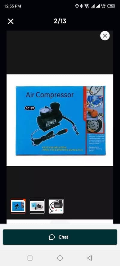 12 Volt Portable Electric sports Air Pump Air Compressor Tyre Air