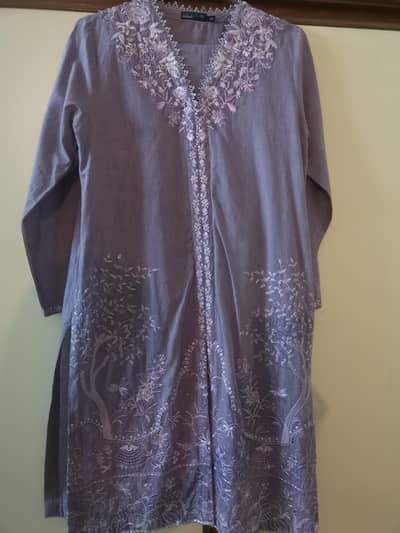 Zellbury lilac 3pc embroidered ready to wear xs