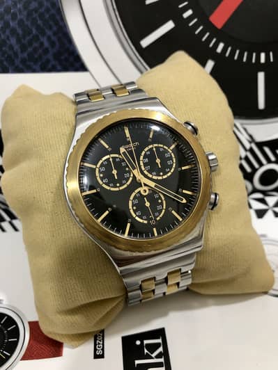 SWATCH-TWO TONE-SWISS MADE-ORIGINAL WATCH-SEIKO CITIZEN TISSOT CASIO