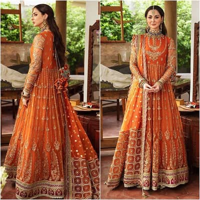 Orange Maxi with duppata