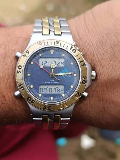 Adidas Swiss dual dial Raketa manual winding Russia